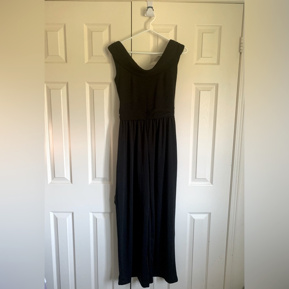 H&M Black sleeveless cowl neck wide legged jumpsuit-Size 6-NWOT